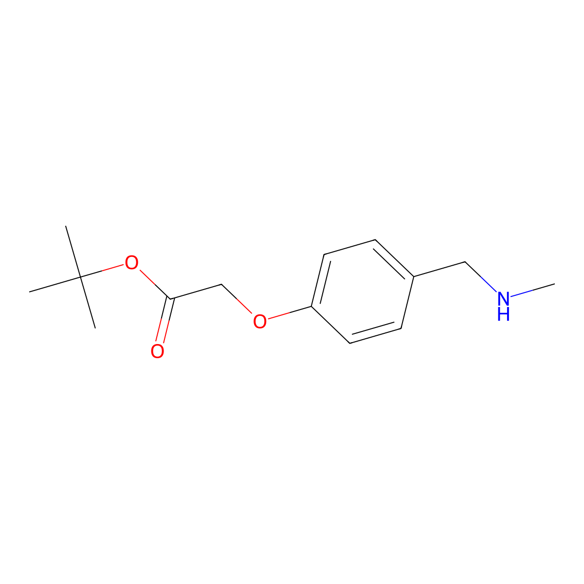 Tert-butyl 2-{4-[(methylamino)methyl]phenoxy}acetate molecular structure, CAS 1978786-33-2