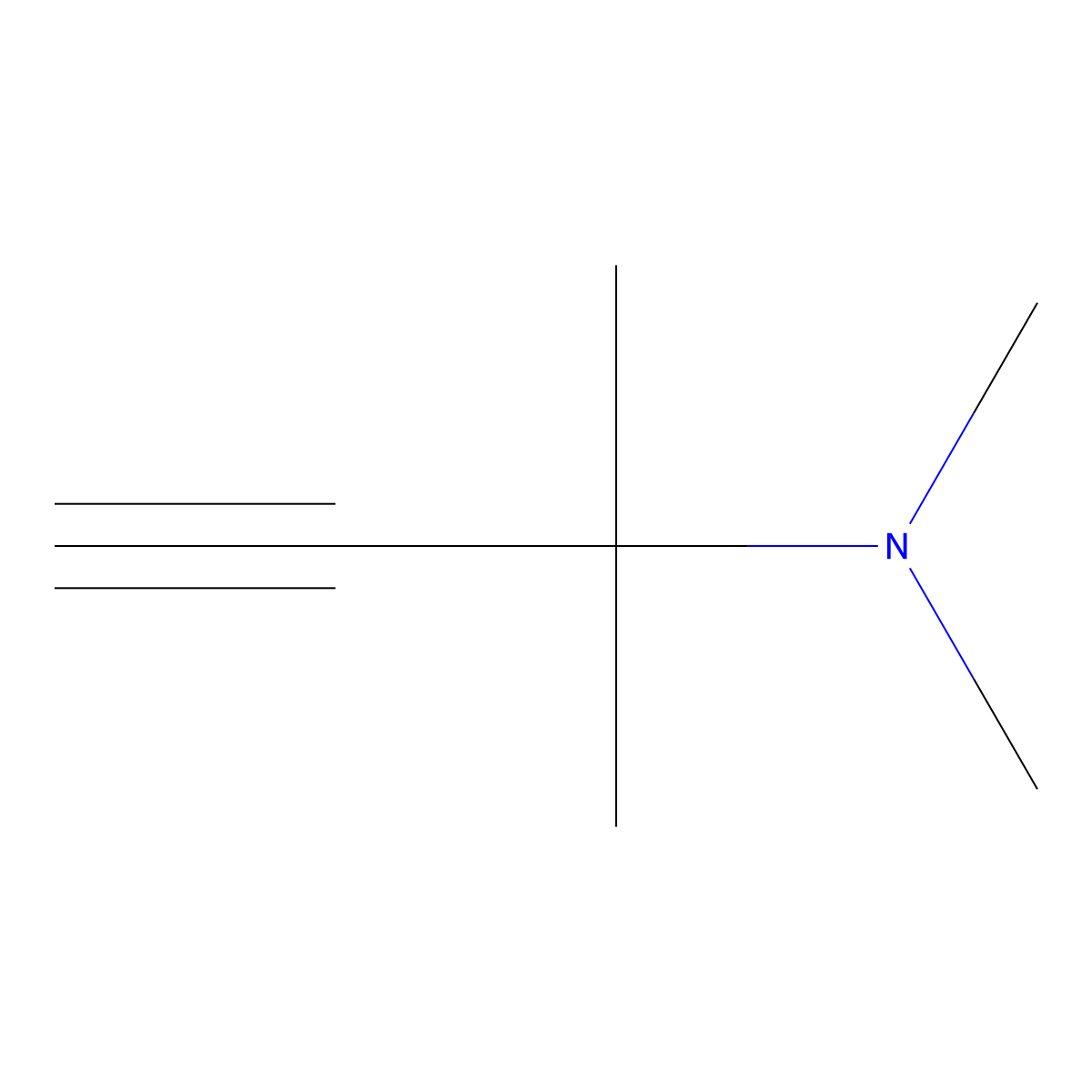 Dimethyl(2-methylbut-3-yn-2-yl)amine molecular structure, CAS 19788-24-0