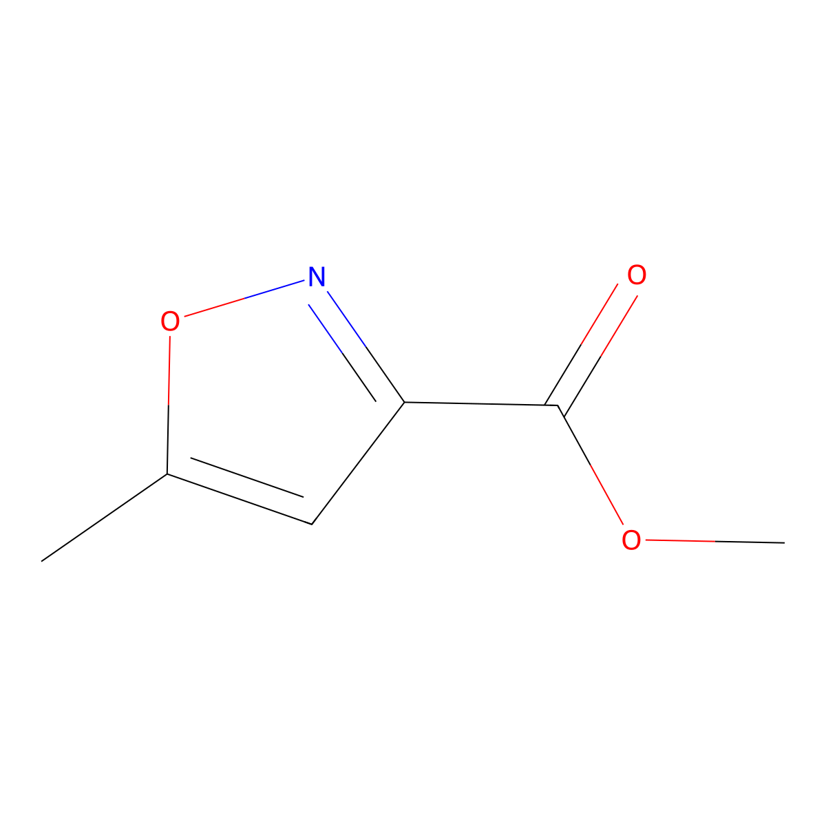 Methyl 5-methylisoxazole-3-carboxylate molecular structure, CAS 19788-35-3