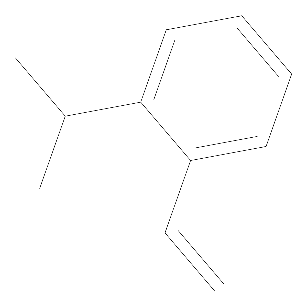 1-Ethenyl-2-(propan-2-yl)benzene molecular structure, CAS 19789-33-4