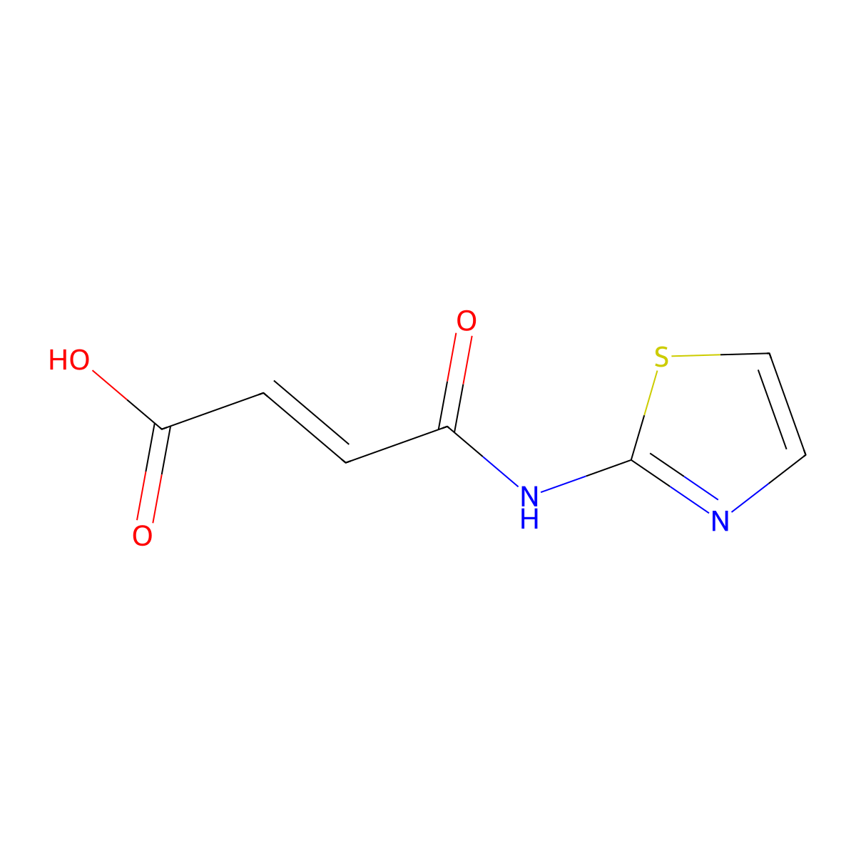 (Z)-4-Oxo-4-(thiazol-2-ylamino)but-2-enoic acid molecular structure, CAS 19789-91-4