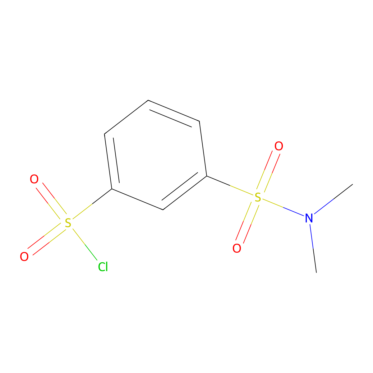 3-(Dimethylsulfamoyl)benzene-1-sulfonyl chloride molecular structure, CAS 197891-83-1