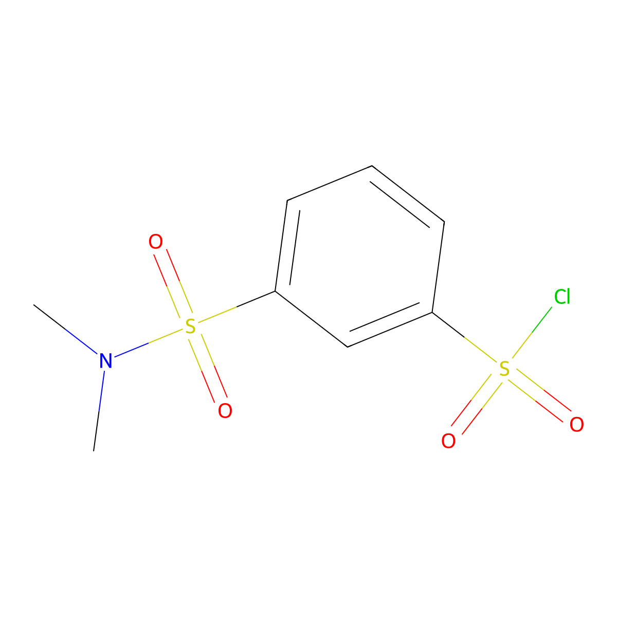 3-(Dimethylsulfamoyl)benzene-1-sulfonyl chloride molecular structure, CAS 197891-83-1
