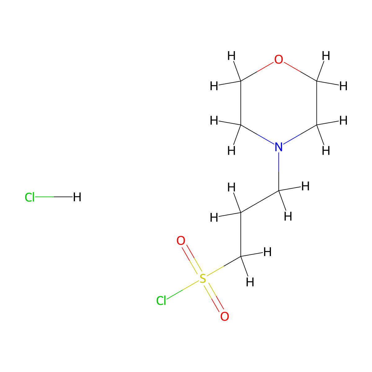 3-(Morpholin-4-yl)propane-1-sulfonyl chloride hydrochloride molecular structure, CAS 197891-91-1