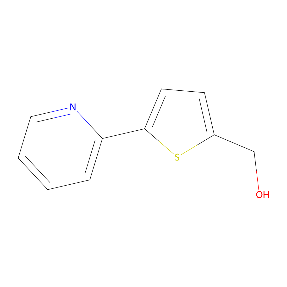 (5-(Pyridin-2-yl)thiophen-2-yl)methanol molecular structure, CAS 197899-76-6
