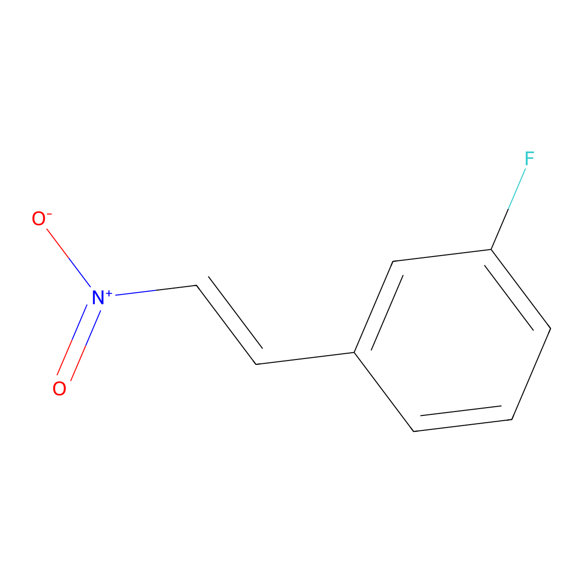 1-fluoro-3-[(E)-2-nitroethenyl]benzene molecular structure, CAS 1979-49-3