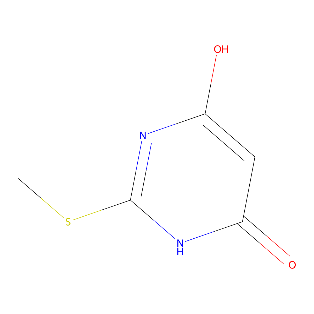 2-Methylthiopyrimidine-4,6-diol molecular structure, CAS 1979-98-2