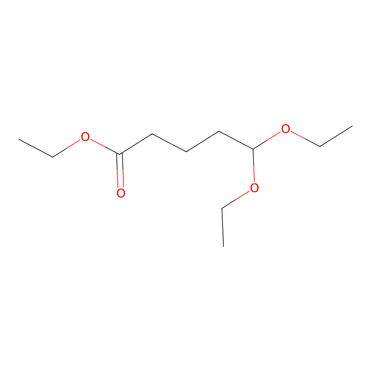 Ethyl 5,5-diethoxypentanoate molecular structure, CAS 19790-76-2