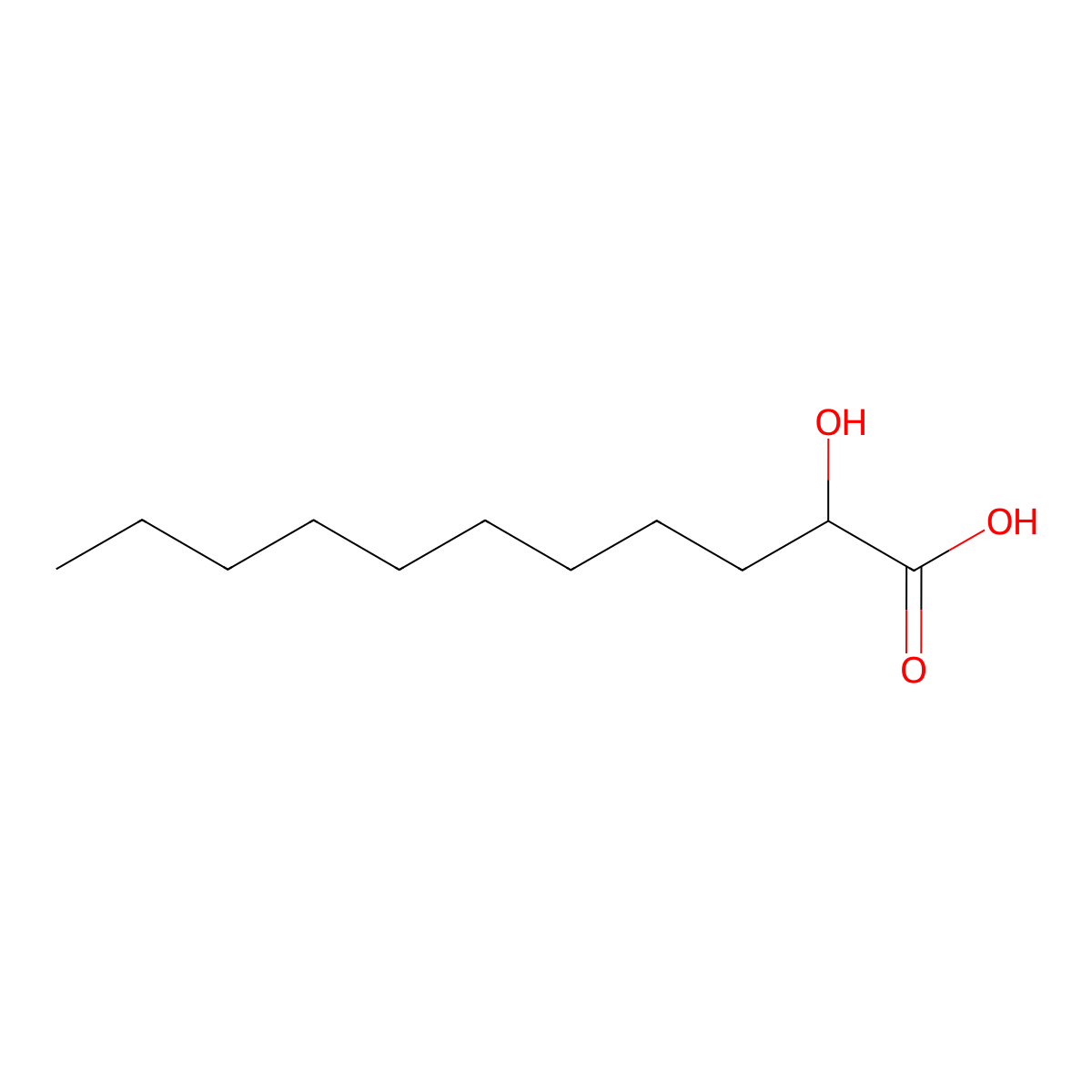 2-Hydroxyundecanoic acid molecular structure, CAS 19790-86-4
