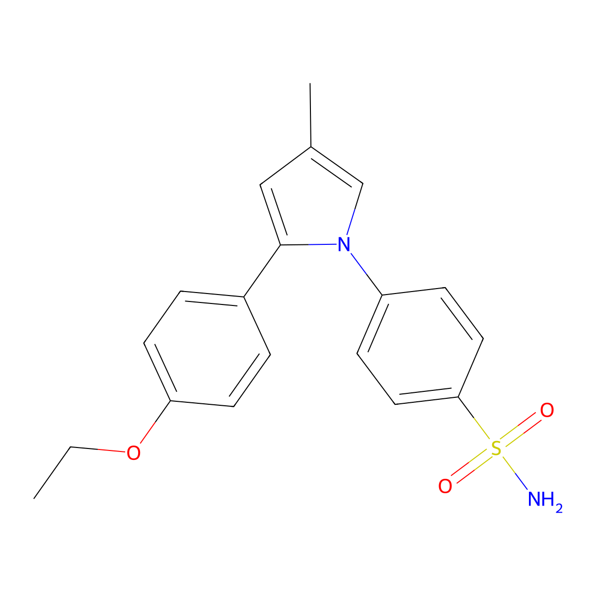 Apricoxib molecular structure, CAS 197904-84-0
