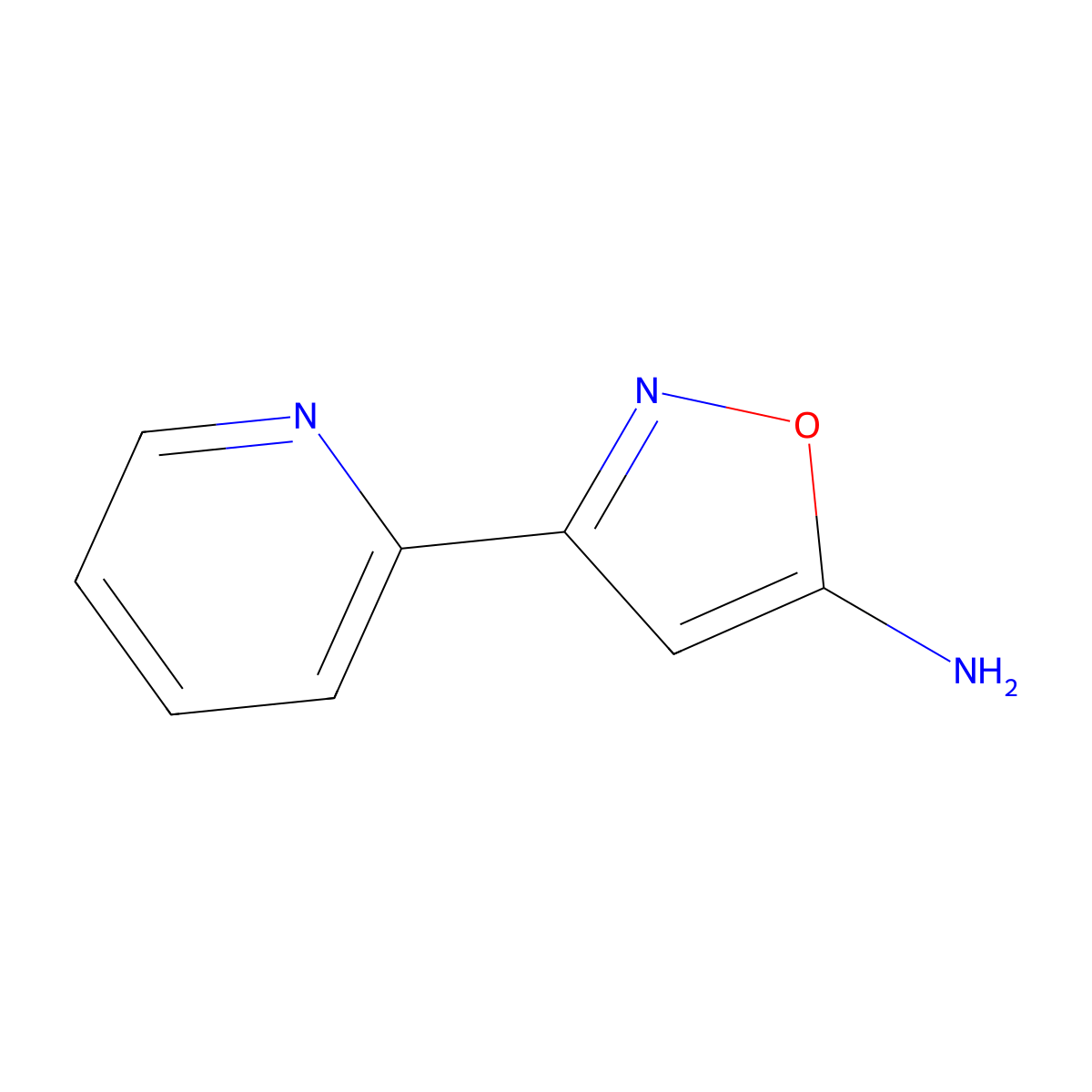 3-(Pyridin-2-yl)isoxazol-5-amine molecular structure, CAS 19791-00-5