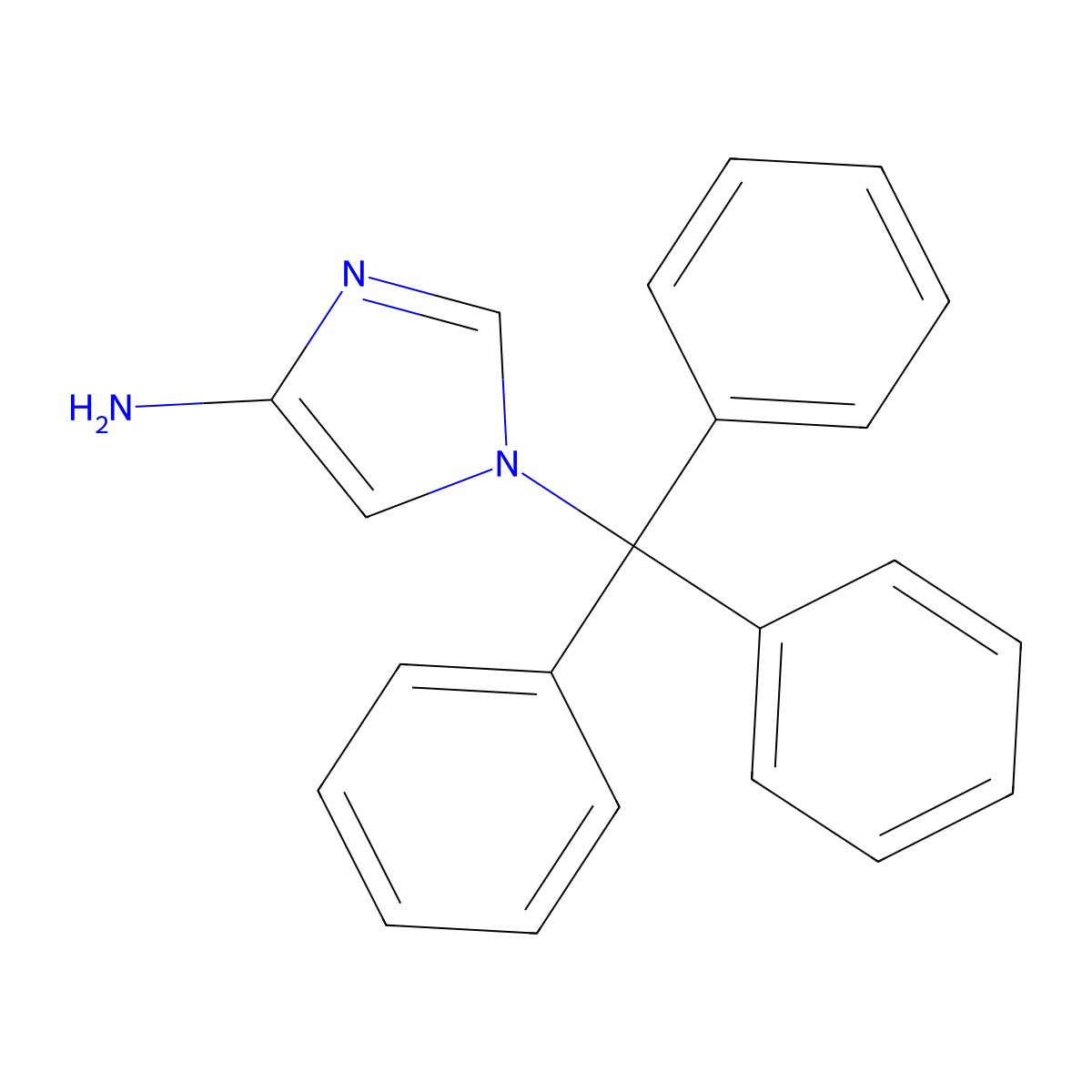 1-trityl-1H-imidazol-4-amine molecular structure, CAS 197913-15-8