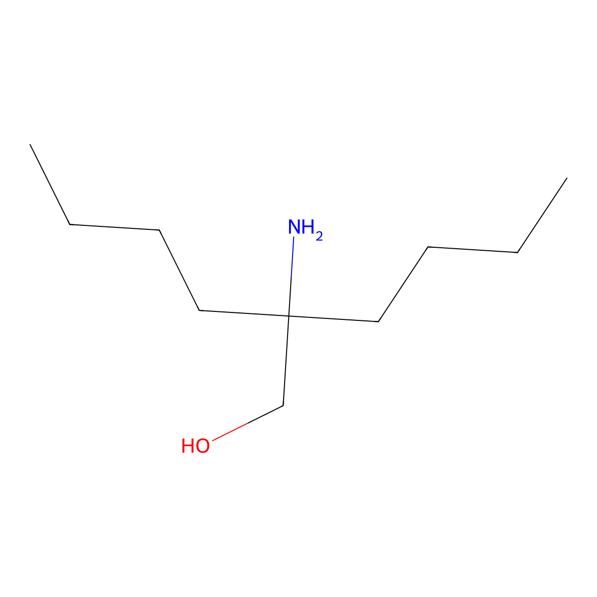 2-Amino-2-butylhexanol molecular structure, CAS 19792-52-0