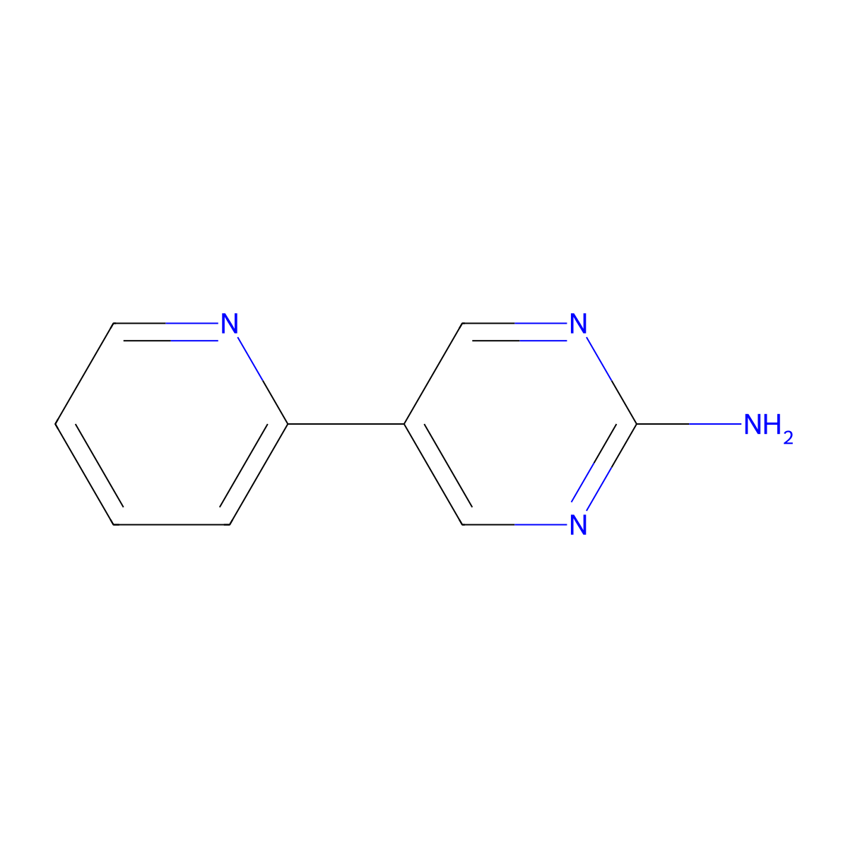 5-(Pyridin-2-yl)pyrimidin-2-amine molecular structure, CAS 197958-23-9