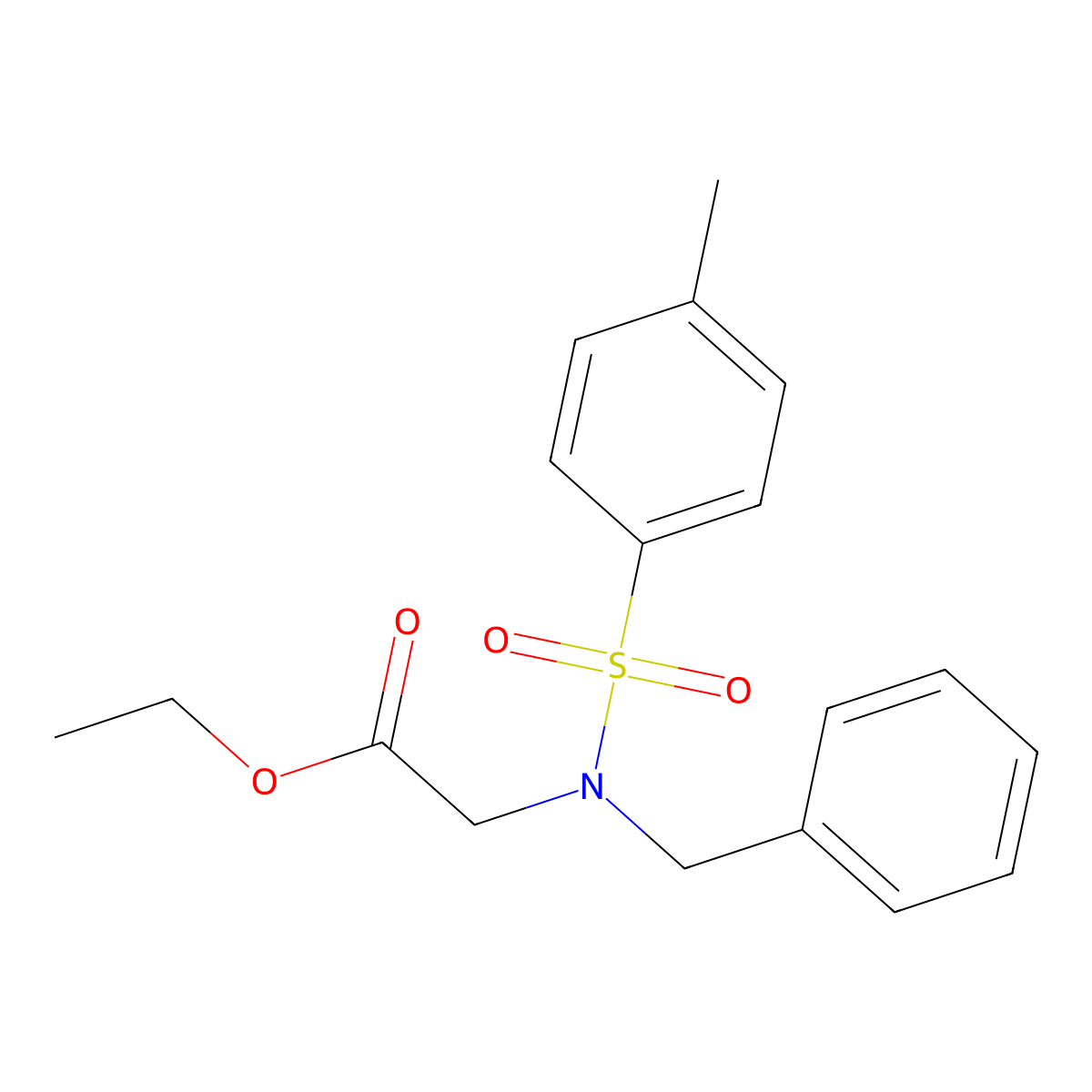 Ethyl 2-[benzyl-(4-methylphenyl)sulfonylamino]acetate molecular structure, CAS 197958-49-9
