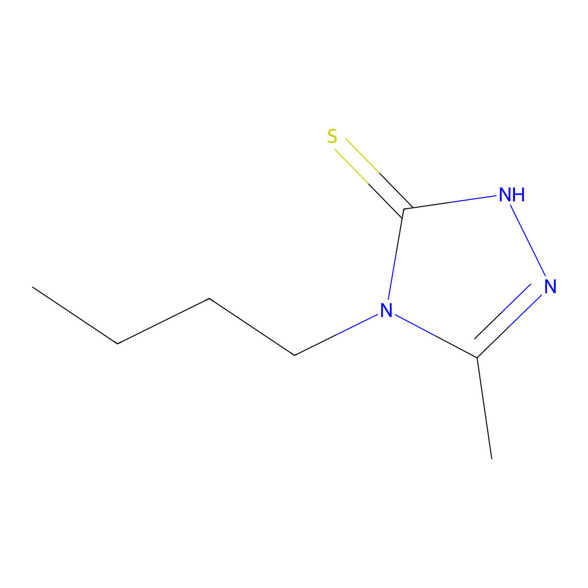 4-butyl-5-methyl-4H-1,2,4-triazole-3-thiol molecular structure, CAS 19796-37-3