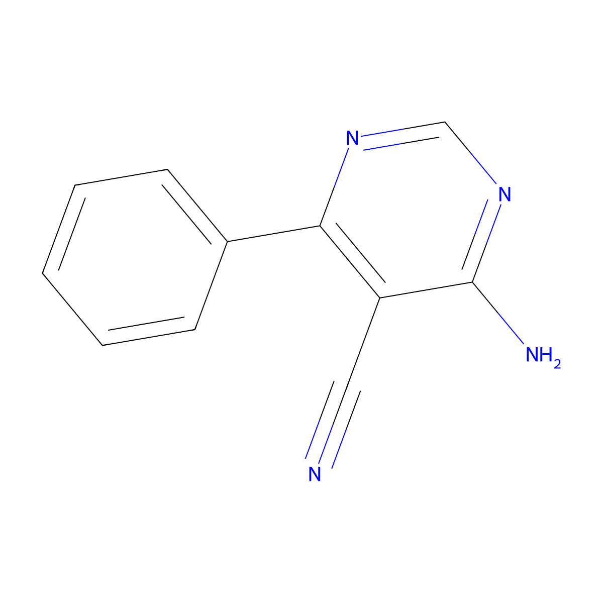 4-Amino-6-phenylpyrimidine-5-carbonitrile molecular structure, CAS 19796-49-7