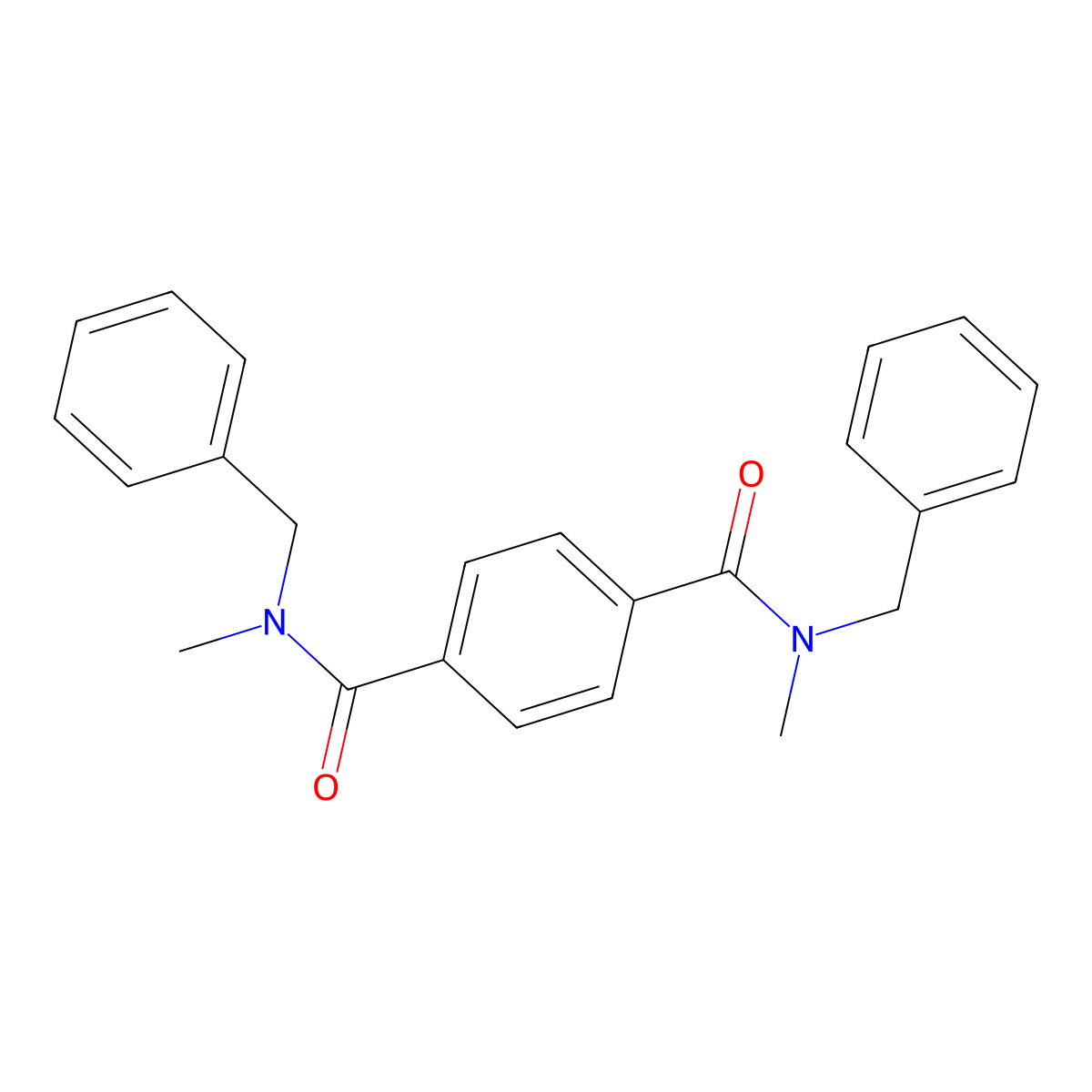 1-N,4-N-dibenzyl-1-N,4-N-dimethylbenzene-1,4-dicarboxamide molecular structure, CAS 197961-05-0