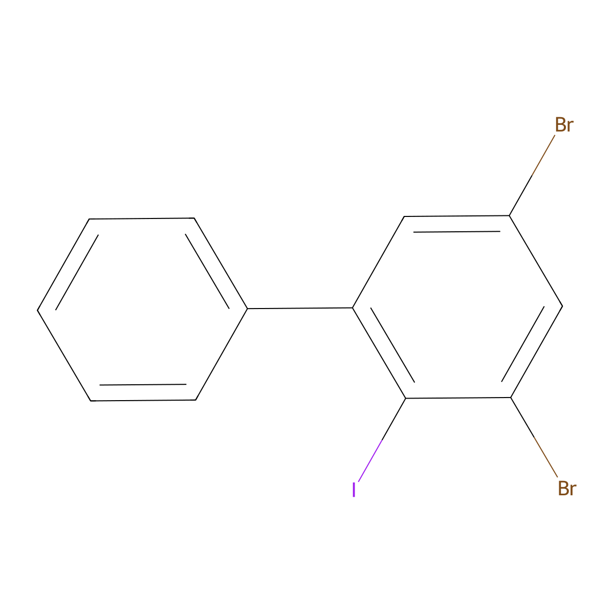 3,5-Dibromo-2-iodo-1,1'-biphenyl molecular structure, CAS 197961-78-7