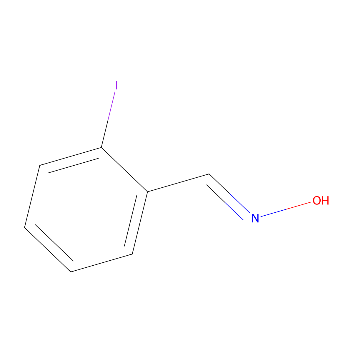 (E)-N-hydroxy-1-(2-iodophenyl)methanimine molecular structure, CAS 197964-51-5