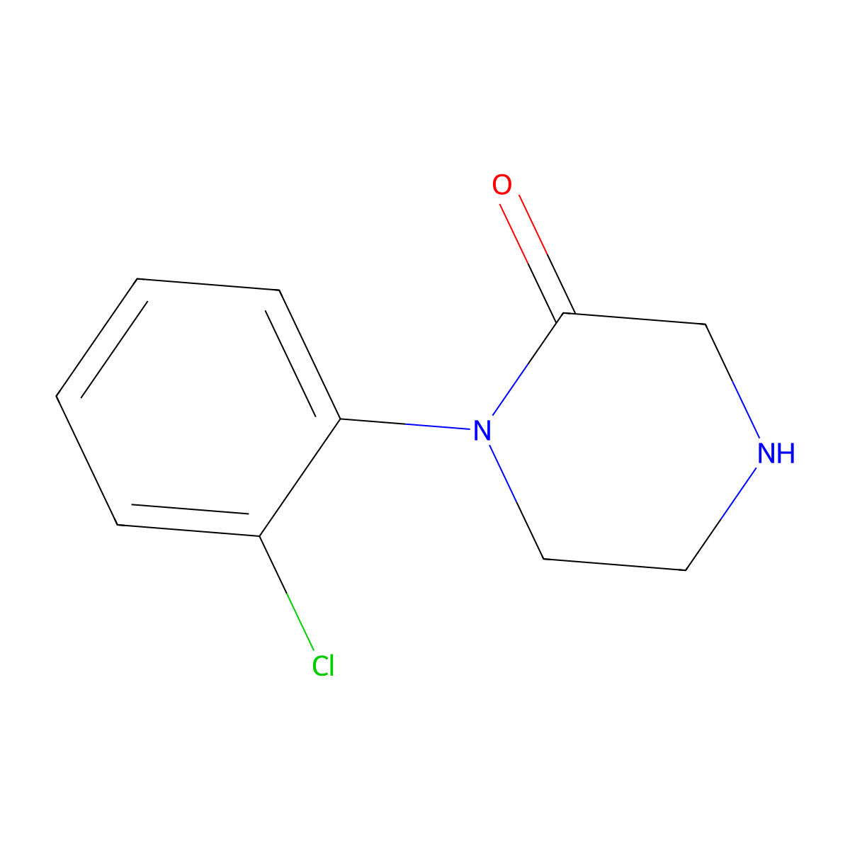 1-(2-Chlorophenyl)piperazin-2-one molecular structure, CAS 197967-66-1