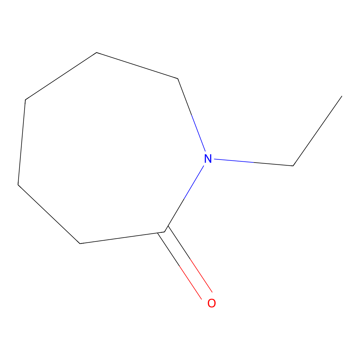 1-Ethylazepan-2-one molecular structure, CAS 19797-08-1