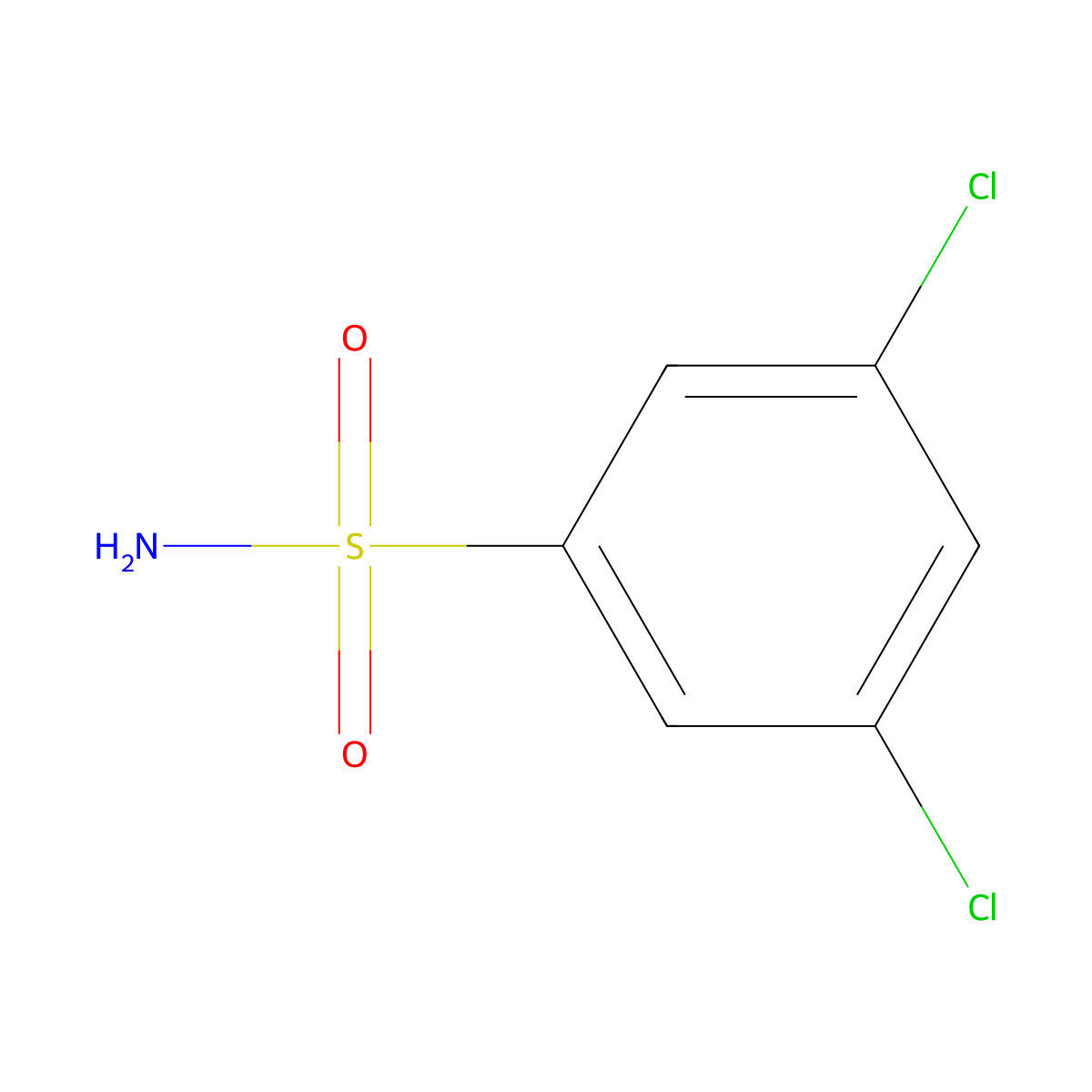 3,5-Dichlorobenzenesulfonamide molecular structure, CAS 19797-32-1