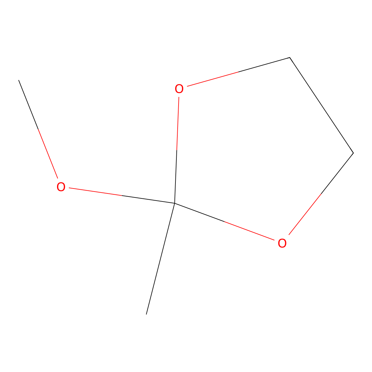 2-Methoxy-2-methyl-1,3-dioxolane molecular structure, CAS 19798-71-1