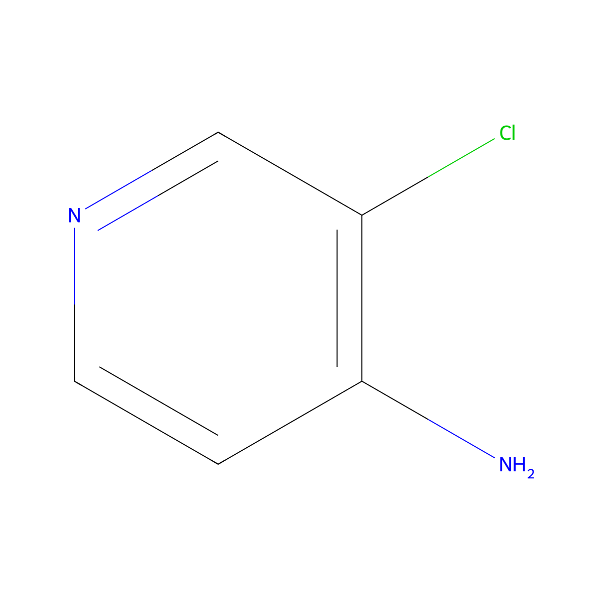 3-Chloropyridin-4-amine molecular structure, CAS 19798-77-7