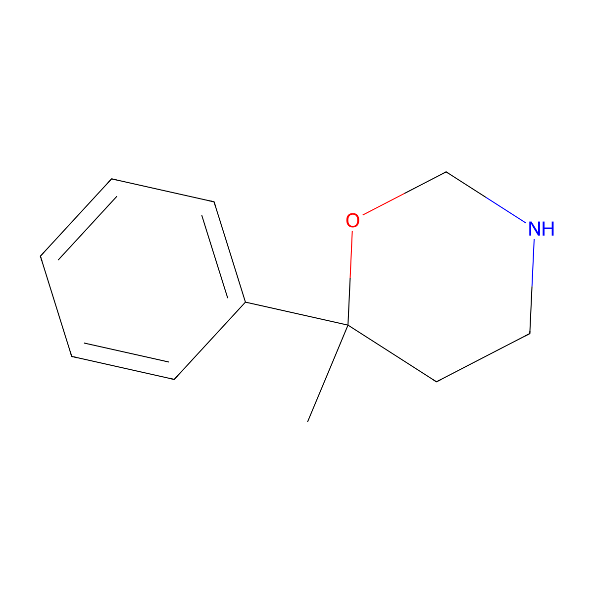 2H-1,3-Oxazine, tetrahydro-6-methyl-6-phenyl- molecular structure, CAS 19798-94-8