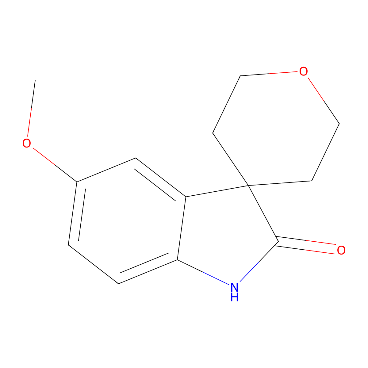 5-Methoxy-1H-spiro[indole-3,4'-oxane]-2-one molecular structure, CAS 1979811-64-7