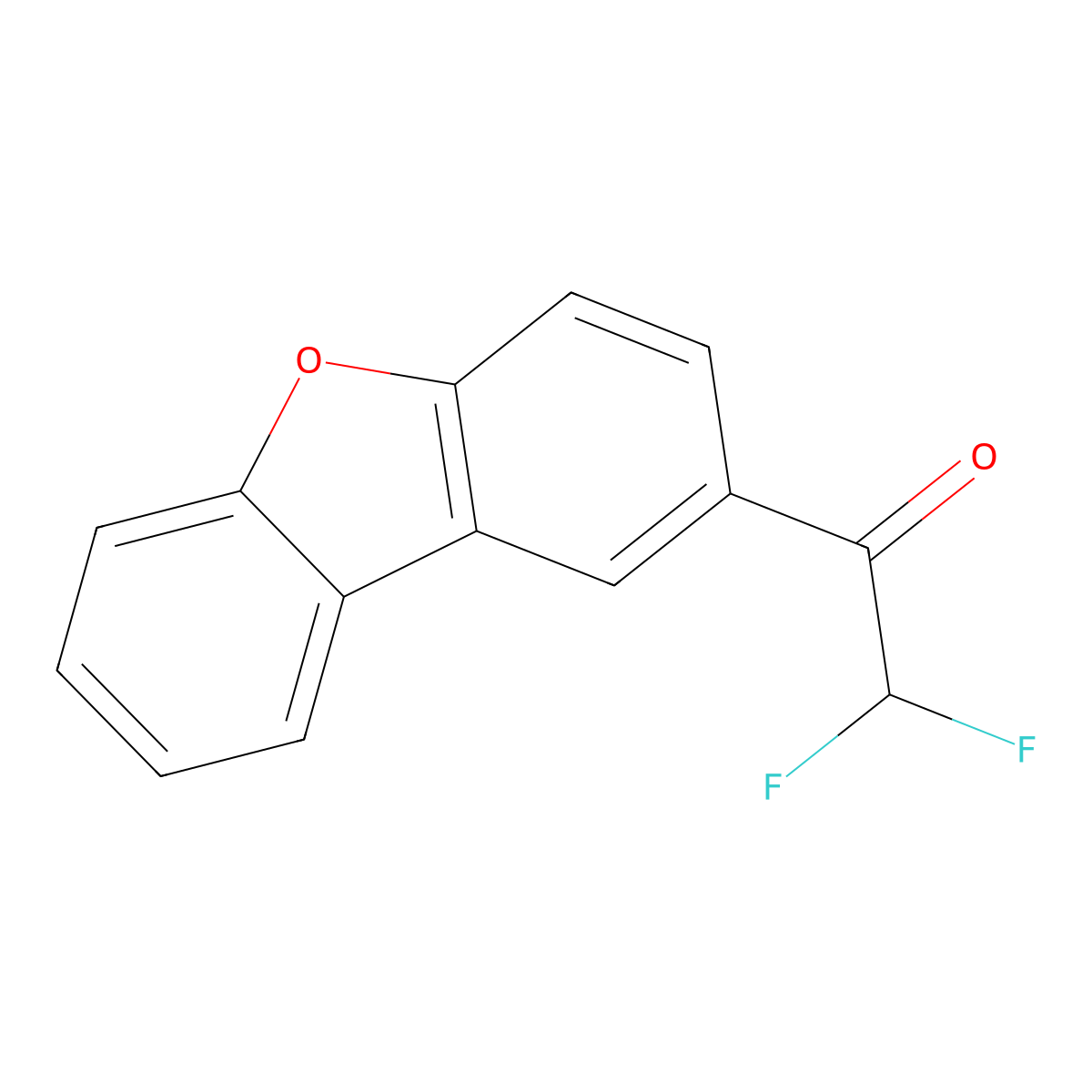 1-(2-DibenZofuranyl)-2,2-difluoroethanone molecular structure, CAS 1979947-69-7