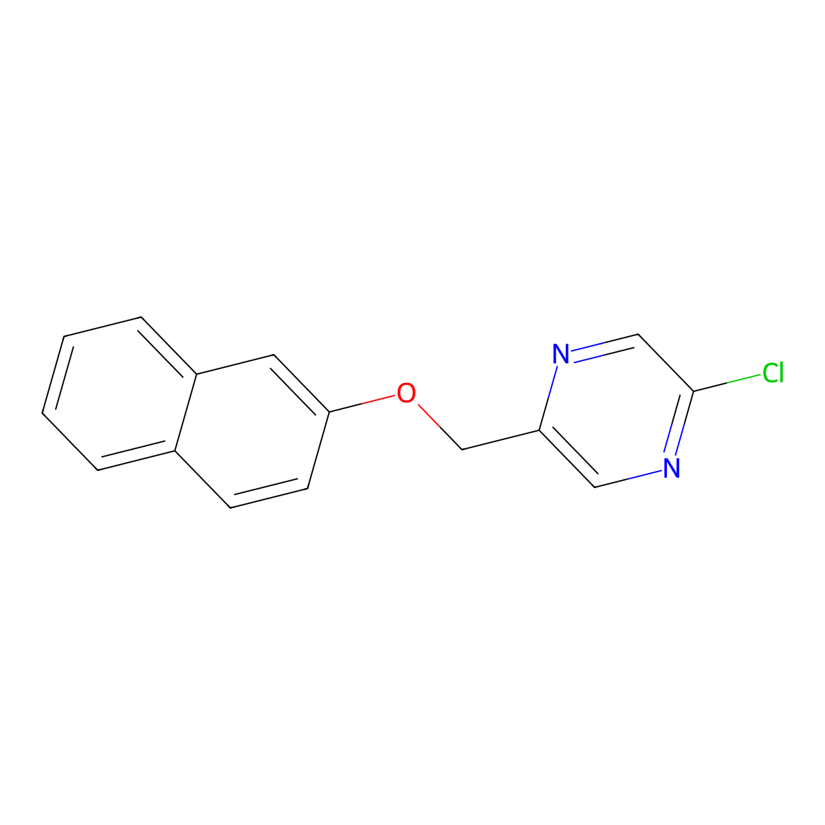 2-Chloro-5-[(naphthalen-2-yloxy)methyl]pyrazine molecular structure, CAS 1979977-75-7
