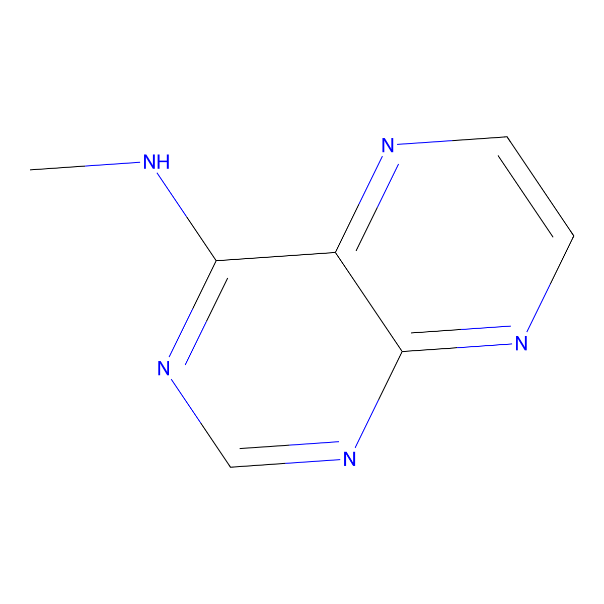 n-Methylpteridin-4-amine molecular structure, CAS 1980-04-7