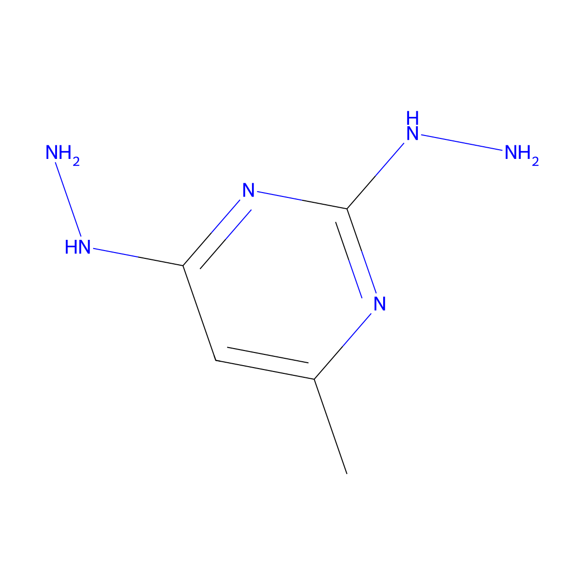 (2-Hydrazinyl-6-methylpyrimidin-4-yl)hydrazine molecular structure, CAS 1980-55-8