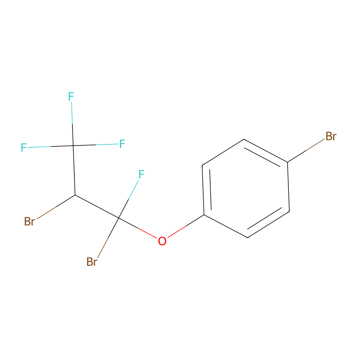 1-Bromo-4-(1,2-dibromo-1,3,3,3-tetrafluoropropoxy)benzene molecular structure, CAS 1980007-94-0