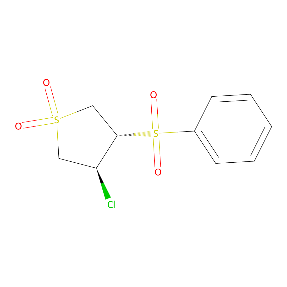 (3S,4S)-3-(benzenesulfonyl)-4-chlorothiolane 1,1-dioxide molecular structure, CAS 1980008-01-2