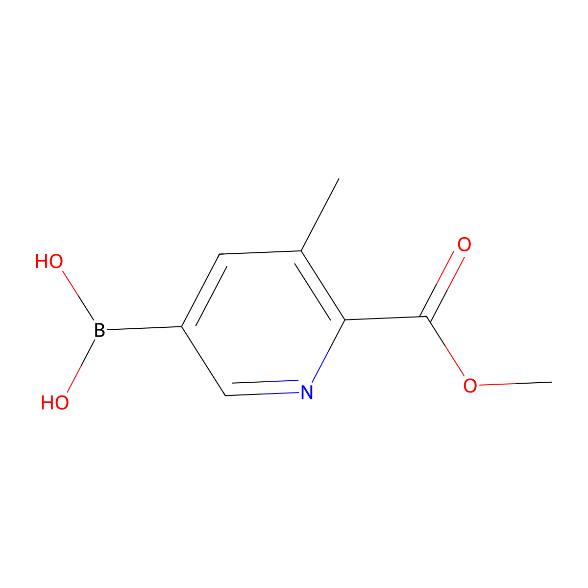 [6-(Methoxycarbonyl)-5-methylpyridin-3-yl]boronic acid molecular structure, CAS 1980023-89-9