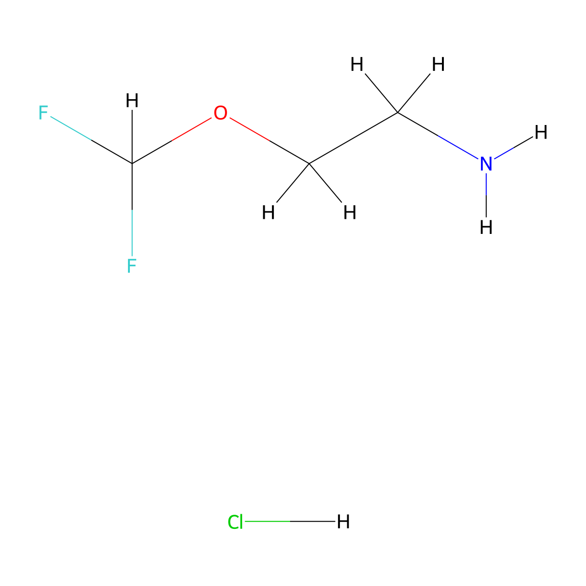 2-(Difluoromethoxy)ethan-1-amine hydrochloride molecular structure, CAS 1980026-17-2