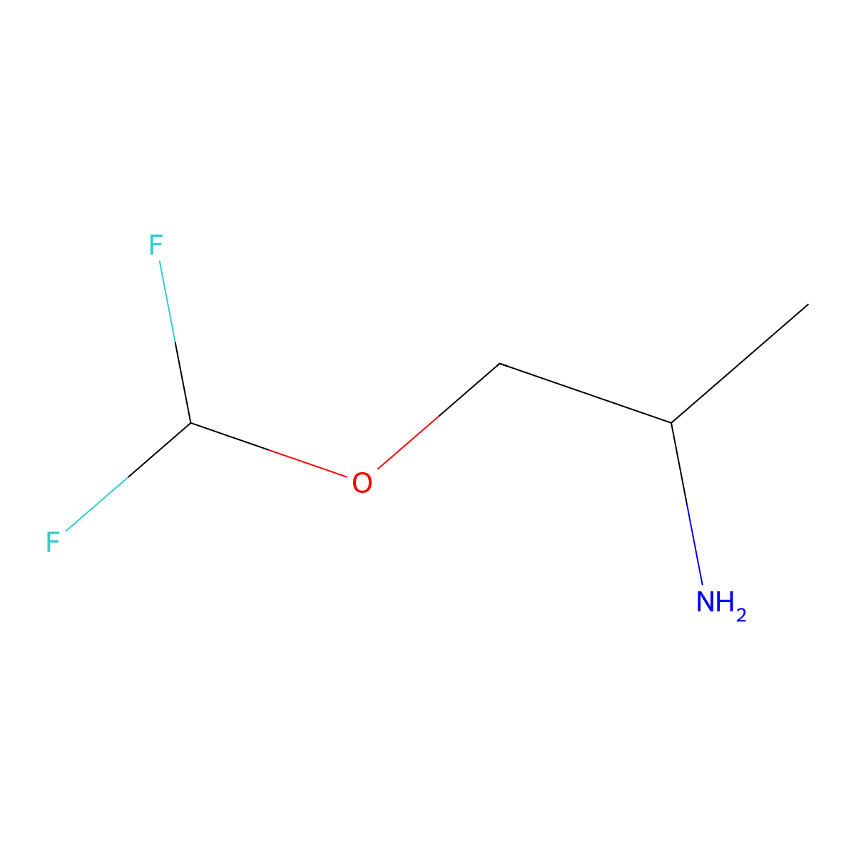 (R)-1-(Difluoromethoxy)propan-2-amine molecular structure, CAS 1980026-20-7