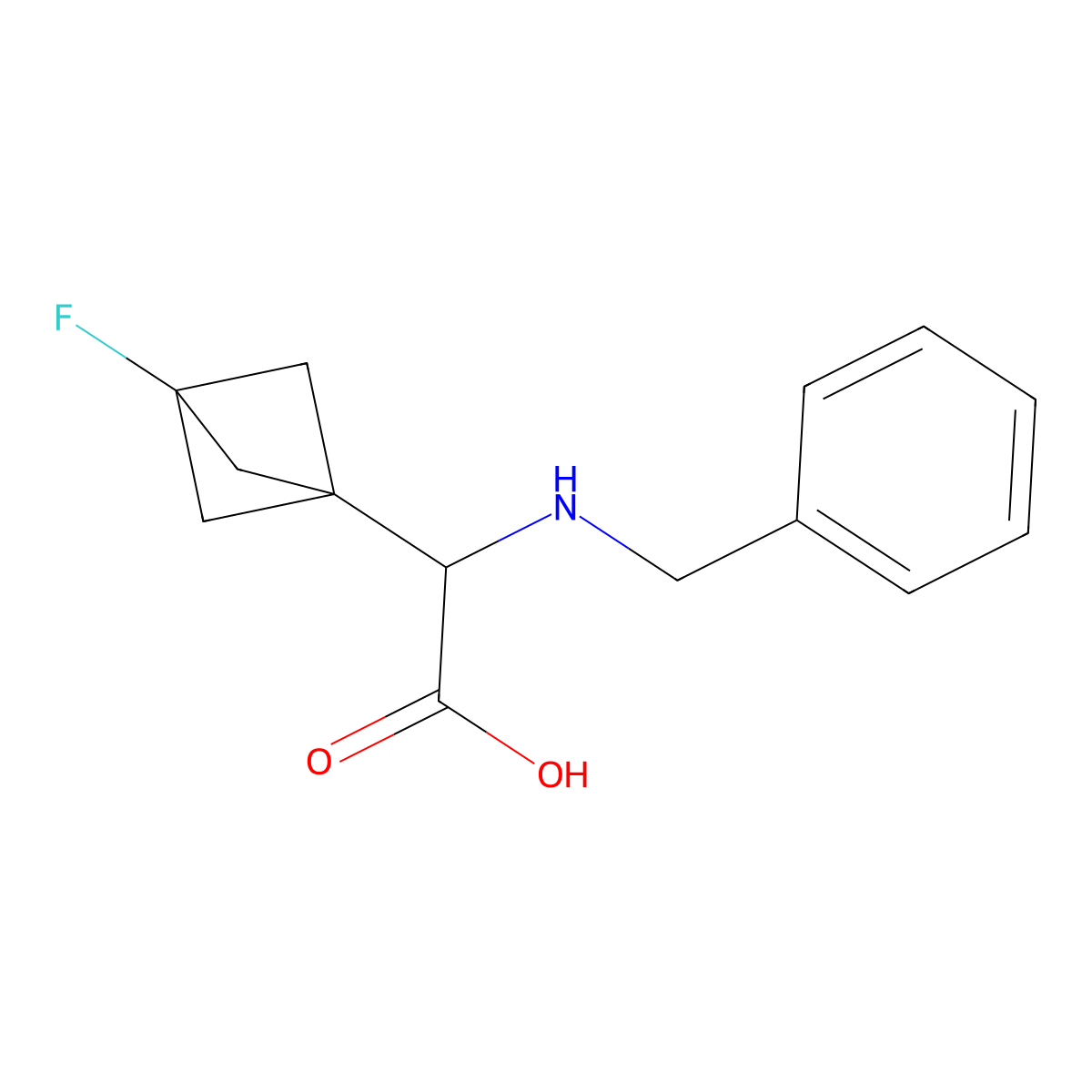 2-(Benzylamino)-2-(3-fluorobicyclo[1.1.1]pentan-1-yl)acetic acid molecular structure, CAS 1980033-63-3