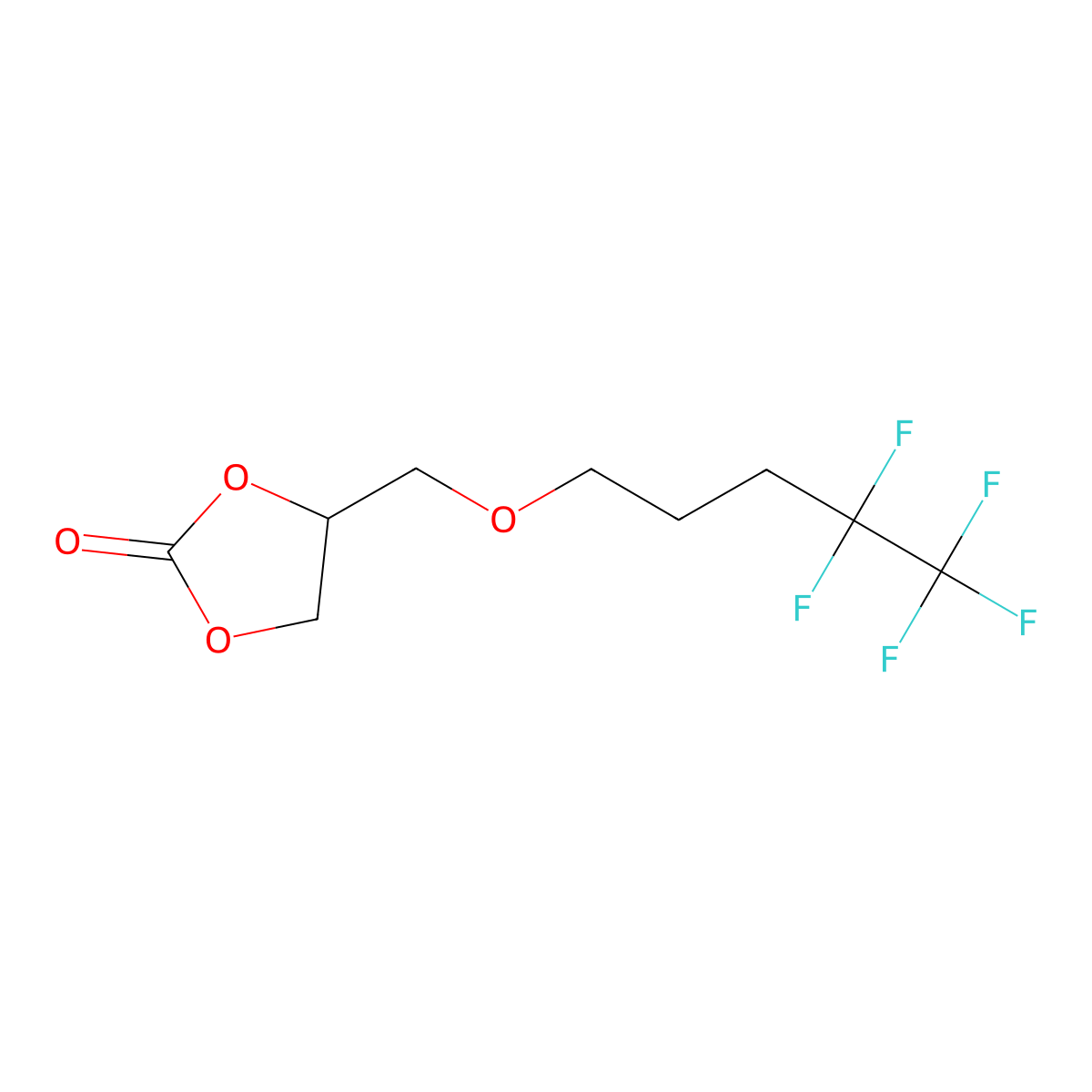 4-{[(4,4,5,5,5-Pentafluoropentyl)oxy]methyl}-1,3-dioxolan-2-one molecular structure, CAS 1980033-92-8