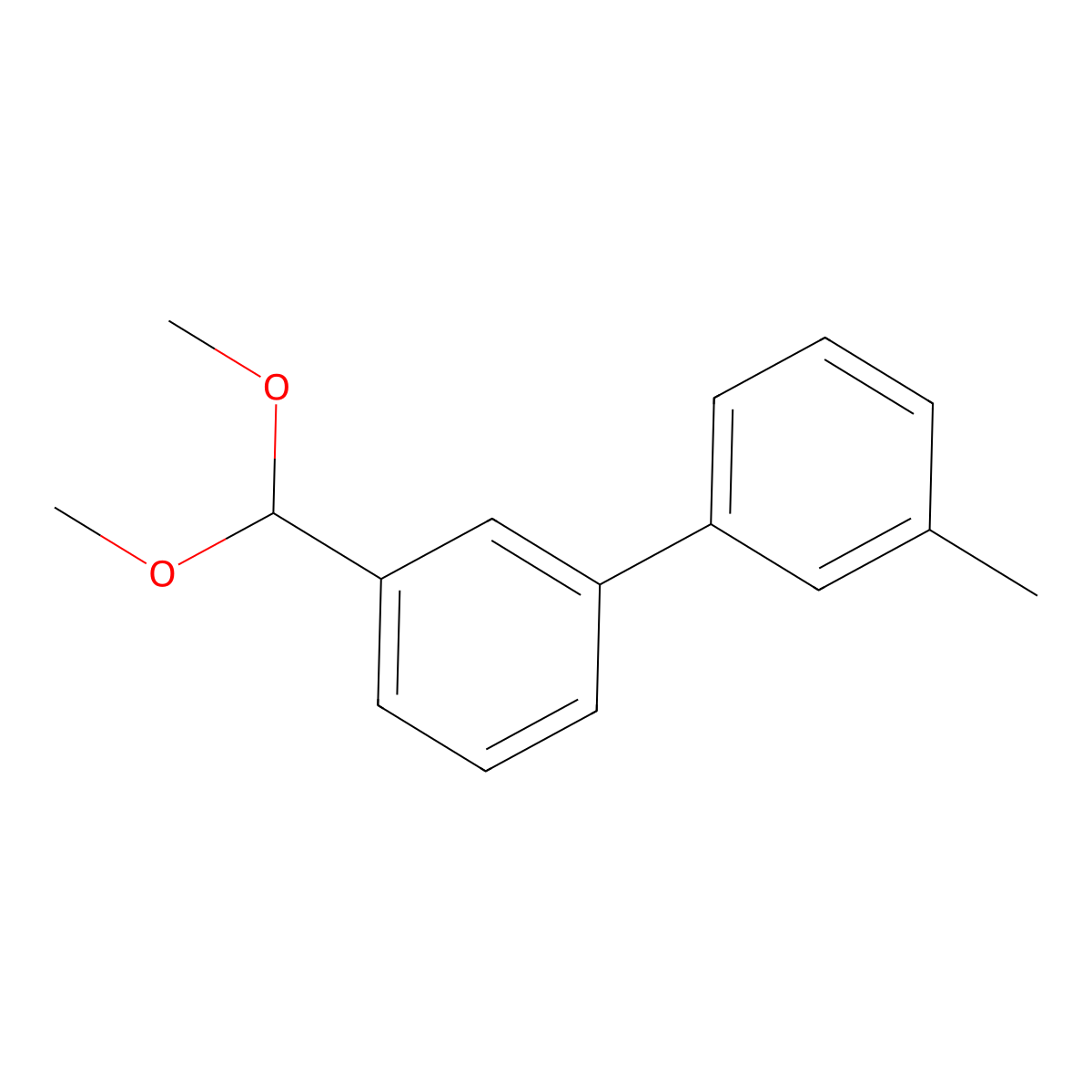 3-(Dimethoxymethyl)-3'-methyl-1,1'-biphenyl molecular structure, CAS 1980033-99-5