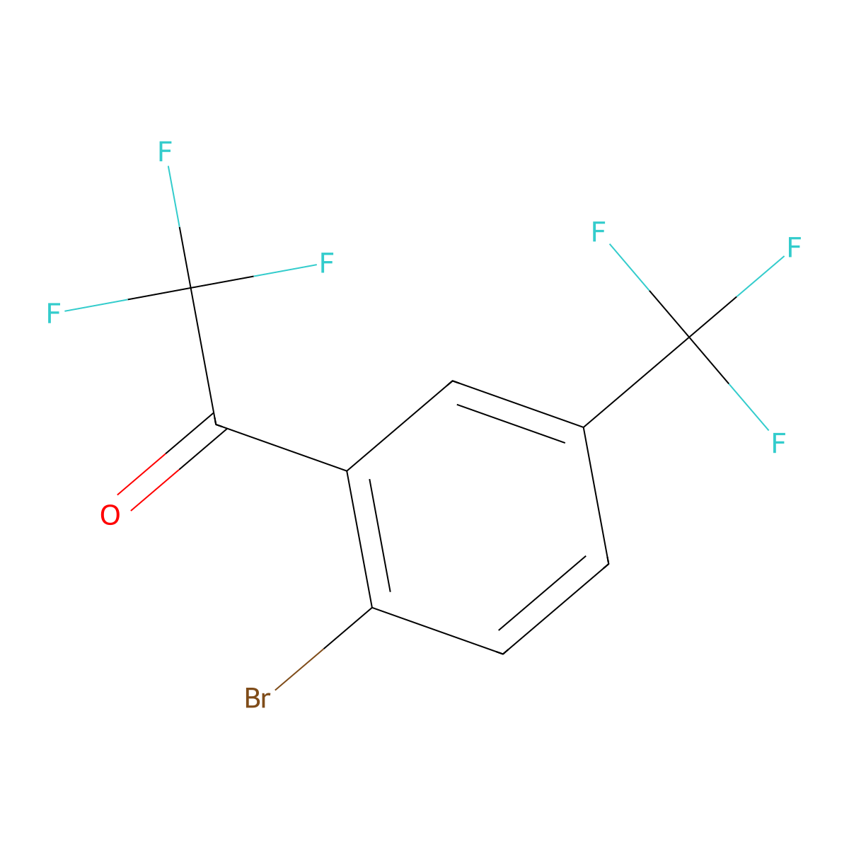 2'-Bromo-2,2,2-trifluoro-5'-(trifluoromethyl)acetophenone molecular structure, CAS 1980034-67-0