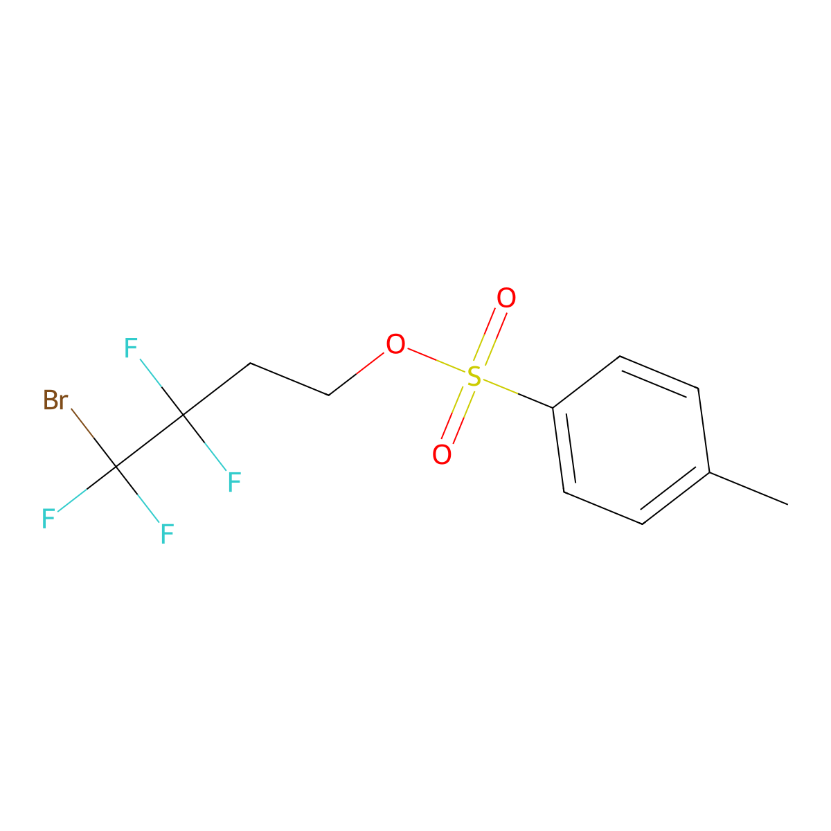 4-Bromo-3,3,4,4-tetrafluorobutyl 4-methylbenzene-1-sulfonate molecular structure, CAS 1980035-17-3