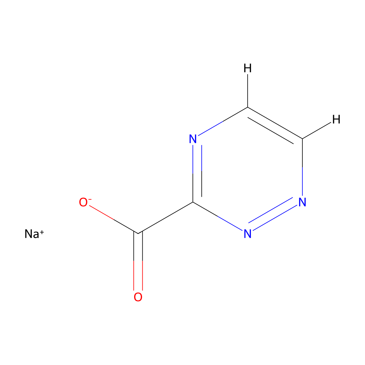 Sodium 1,2,4-triazine-3-carboxylate molecular structure, CAS 1980038-44-5