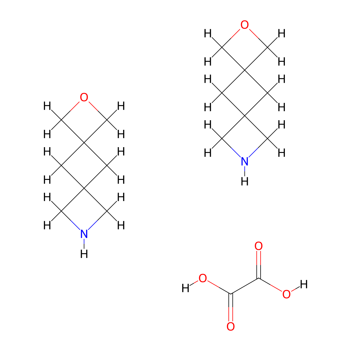 2-Oxa-8-azadispiro[3.1.3.1]decane hemioxalate molecular structure, CAS 1980039-18-6