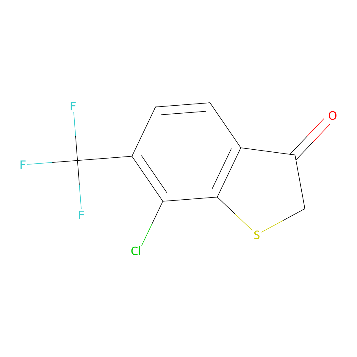 7-Chloro-6-(trifluoromethyl)benzo[B]thiophen-3(2H)-one molecular structure, CAS 1980043-48-8