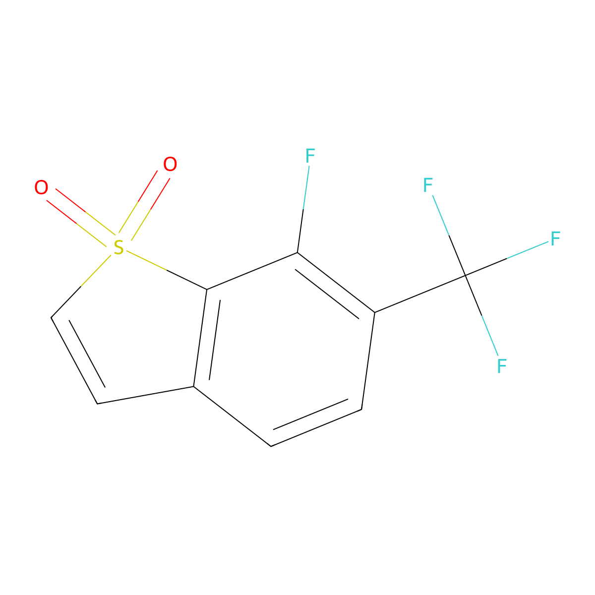 7-Fluoro-6-(trifluoromethyl)benzo[B]thiophene 1,1-dioxide molecular structure, CAS 1980043-51-3