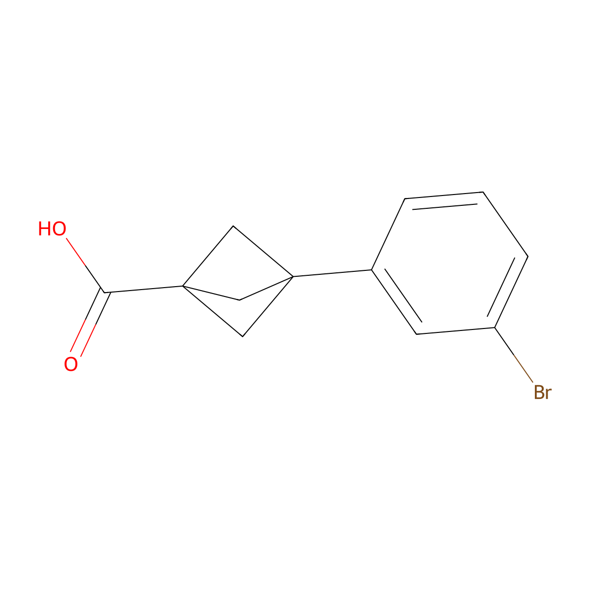 3-(3-Bromophenyl)bicyclo[1.1.1]pentane-1-carboxylic acid molecular structure, CAS 1980044-16-3